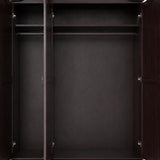 74" Dark Brown Solid Wood Three Door Combo Dresser - HomeRoots - Flyclothing LLC