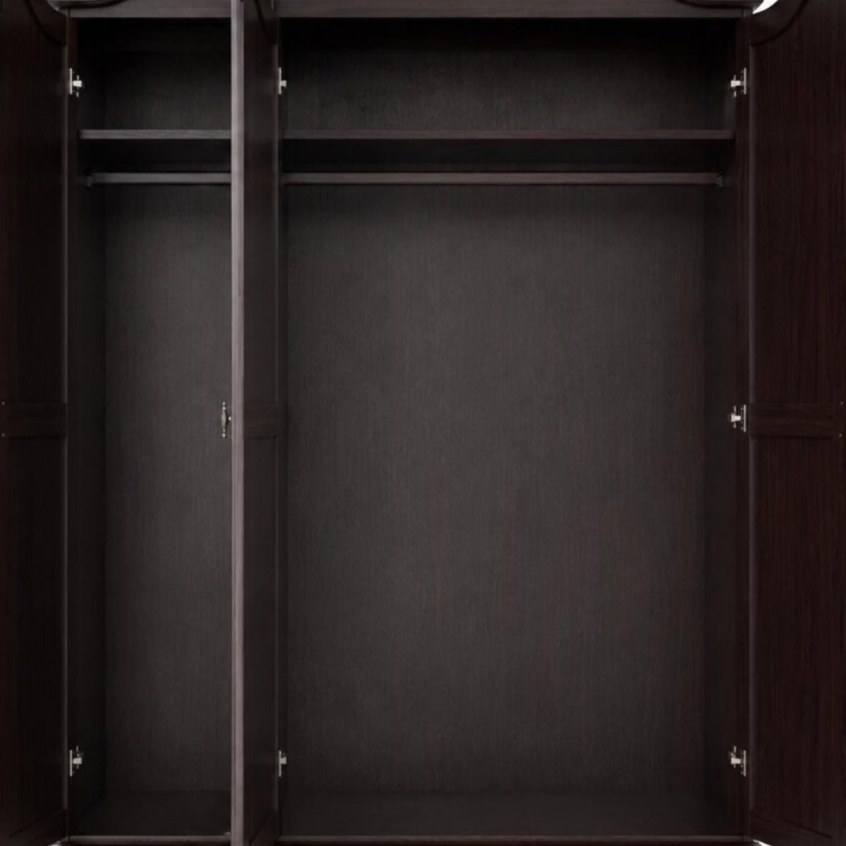 74" Dark Brown Solid Wood Three Door Combo Dresser - HomeRoots - Flyclothing LLC