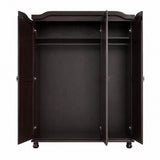 74" Dark Brown Solid Wood Three Door Combo Dresser - HomeRoots - Flyclothing LLC