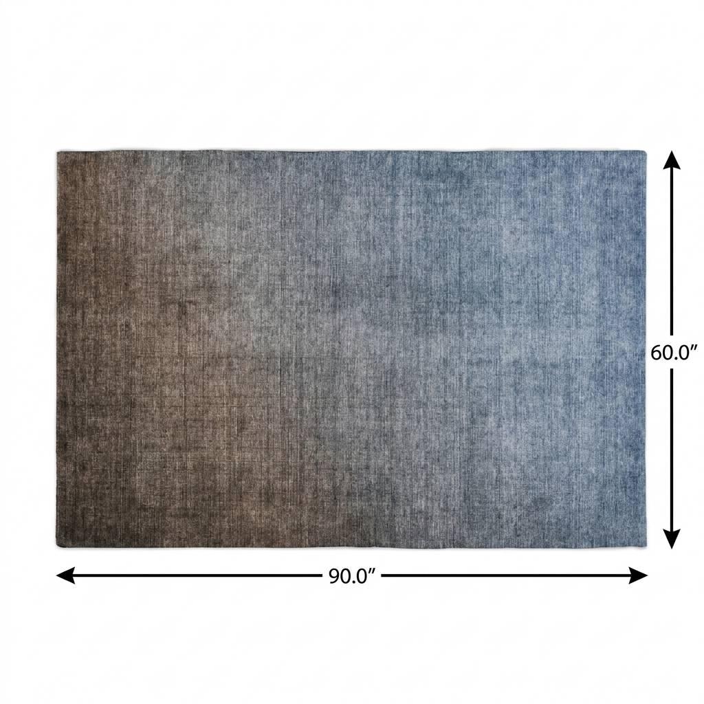 5' X 8' Chocolate And Taupe Ombre Shag Washable Area Rug With UV Protection - HomeRoots - Flyclothing LLC
