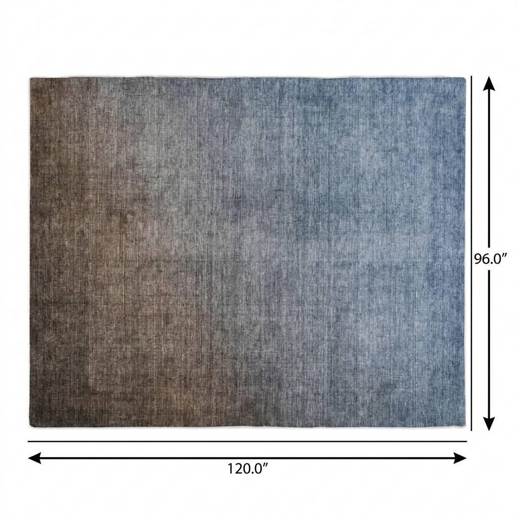 8' X 10' Chocolate And Taupe Ombre Shag Washable Area Rug With UV Protection - HomeRoots - Flyclothing LLC