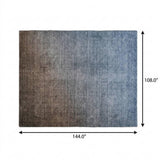 9' X 12' Chocolate And Taupe Ombre Shag Washable Area Rug With UV Protection - HomeRoots - Flyclothing LLC