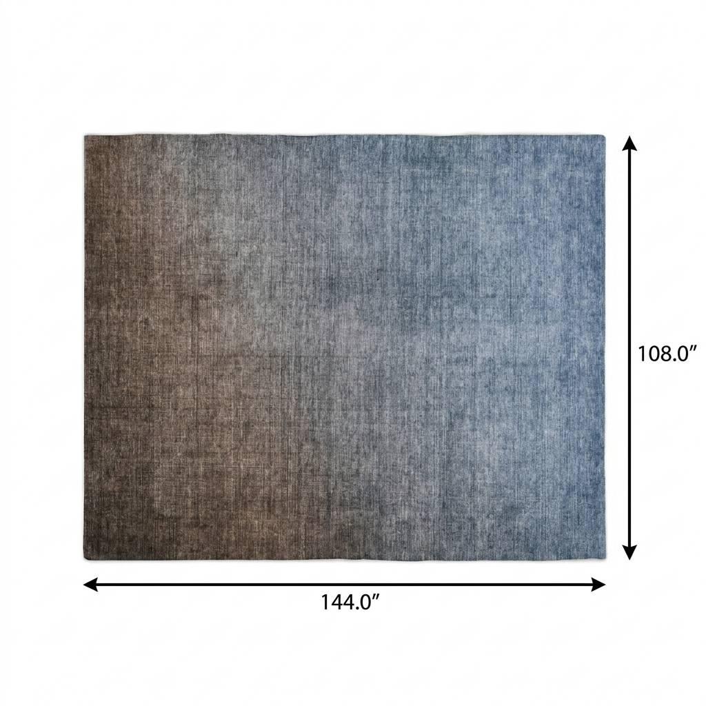 9' X 12' Chocolate And Taupe Ombre Shag Washable Area Rug With UV Protection - HomeRoots - Flyclothing LLC
