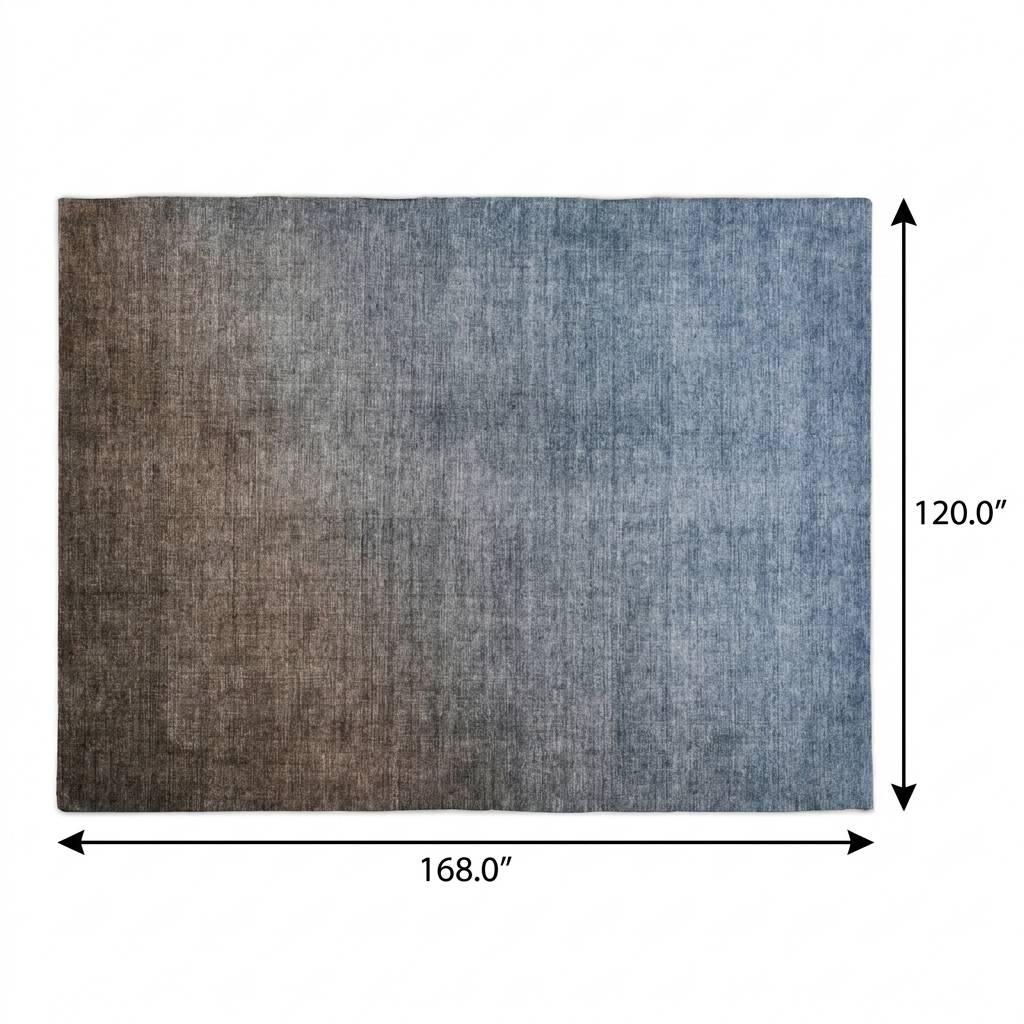 10' X 14' Chocolate And Taupe Ombre Shag Washable Area Rug With UV Protection - HomeRoots - Flyclothing LLC