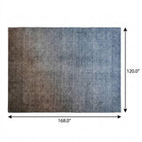 10' X 14' Chocolate And Taupe Ombre Shag Washable Area Rug With UV Protection - HomeRoots - Flyclothing LLC