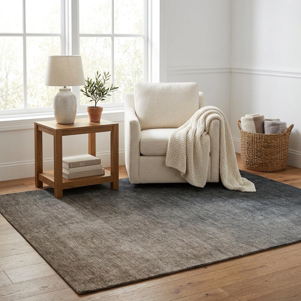 5' X 8' Gray And Charcoal Ombre Shag Washable Area Rug With UV Protection - HomeRoots - Flyclothing LLC
