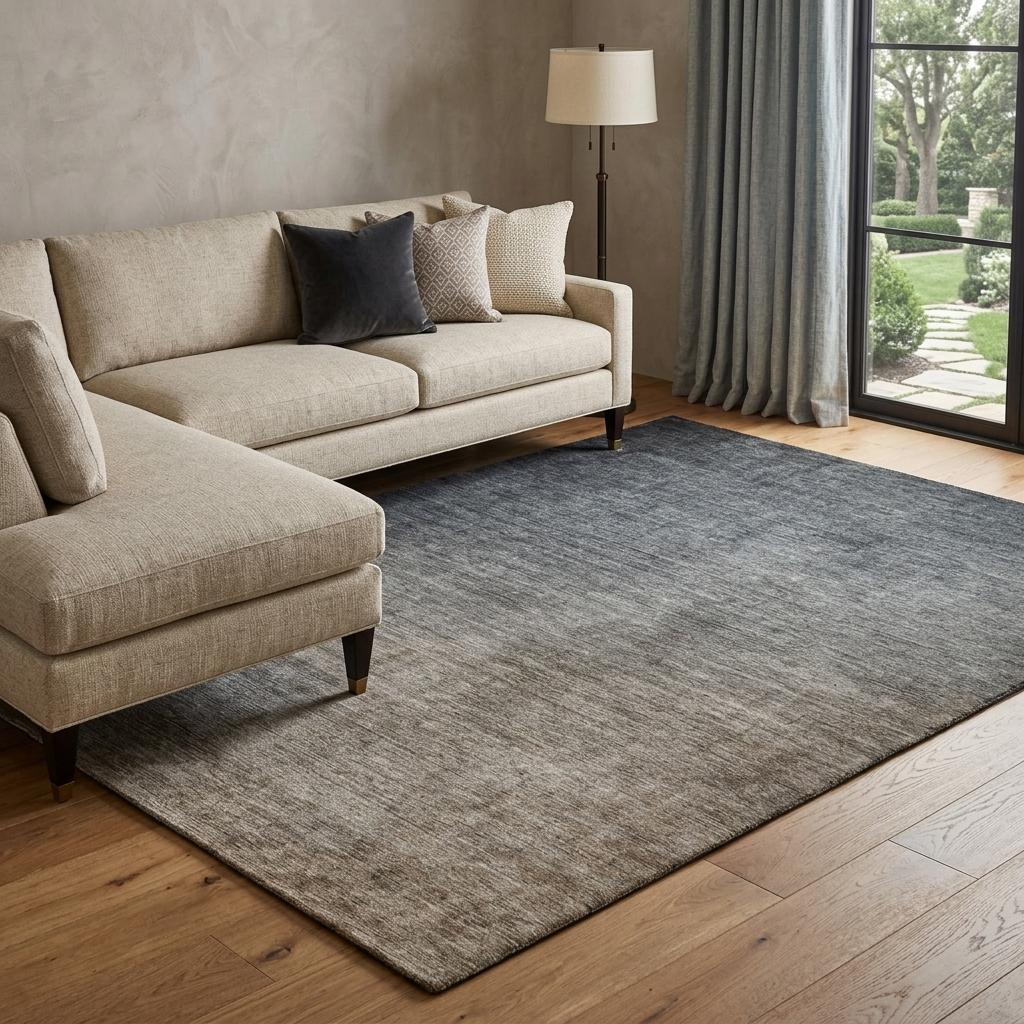 8' X 10' Gray And Charcoal Ombre Shag Washable Area Rug With UV Protection - HomeRoots - Flyclothing LLC