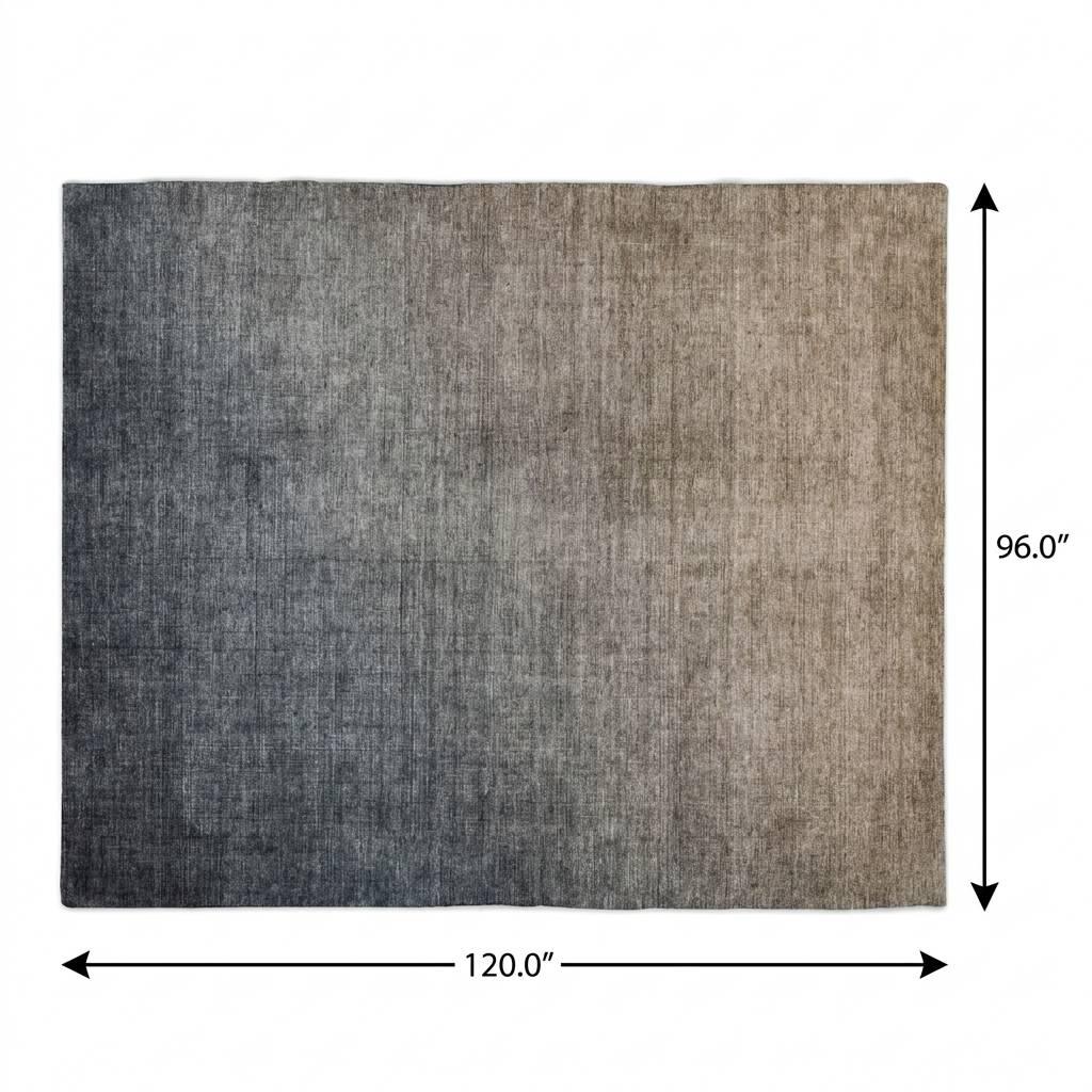 8' X 10' Gray And Charcoal Ombre Shag Washable Area Rug With UV Protection - HomeRoots - Flyclothing LLC