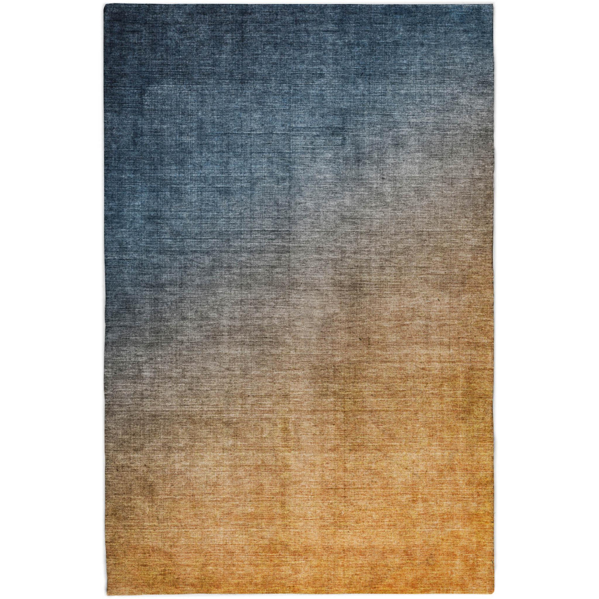 9' X 12' Navy Blue And Blue Ombre Shag Washable Area Rug With UV Protection - HomeRoots - Flyclothing LLC