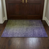 3' X 5' Olive Green And Gray Ombre Shag Washable Area Rug With UV Protection - HomeRoots - Flyclothing LLC