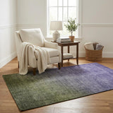 5' X 8' Olive Green And Gray Ombre Shag Washable Area Rug With UV Protection - HomeRoots - Flyclothing LLC