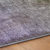 8' Olive Green And Gray Ombre Shag Washable Round Rug With UV Protection - HomeRoots - Flyclothing LLC