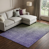 10' X 14' Olive Green And Gray Ombre Shag Washable Area Rug With UV Protection - HomeRoots - Flyclothing LLC