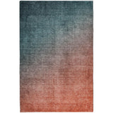 5' X 8' Teal And Gray Ombre Shag Washable Area Rug With UV Protection - HomeRoots - Flyclothing LLC