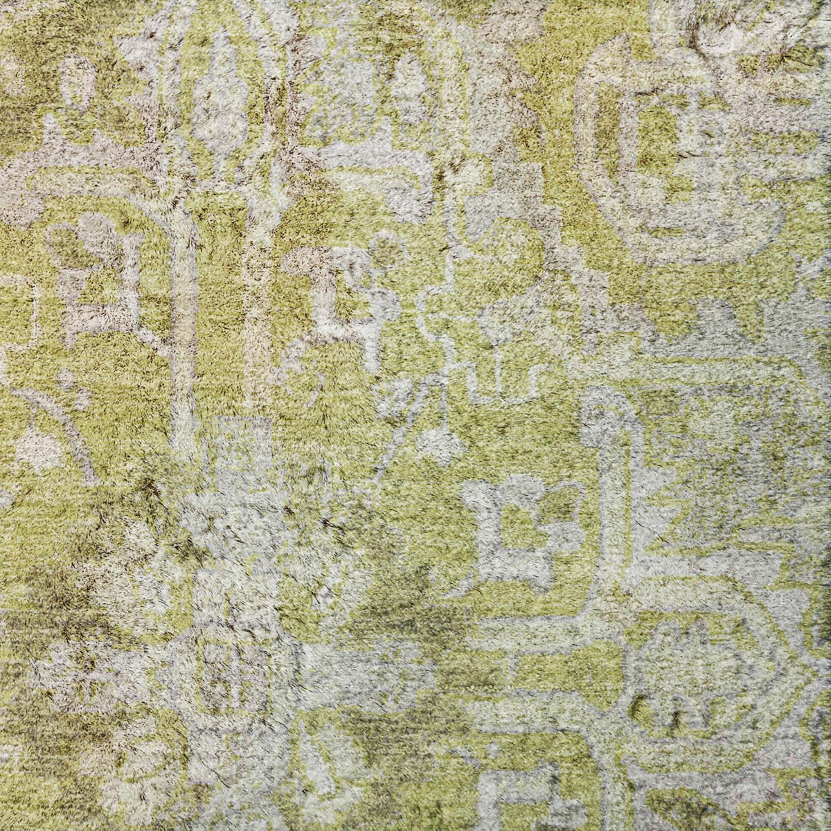 3' X 5' Green And Gray Oriental Shag Washable Area Rug With UV Protection - HomeRoots - Flyclothing LLC
