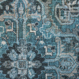 10' X 14' Blue And Denim Blue Oriental Shag Washable Area Rug With UV Protection - HomeRoots - Flyclothing LLC