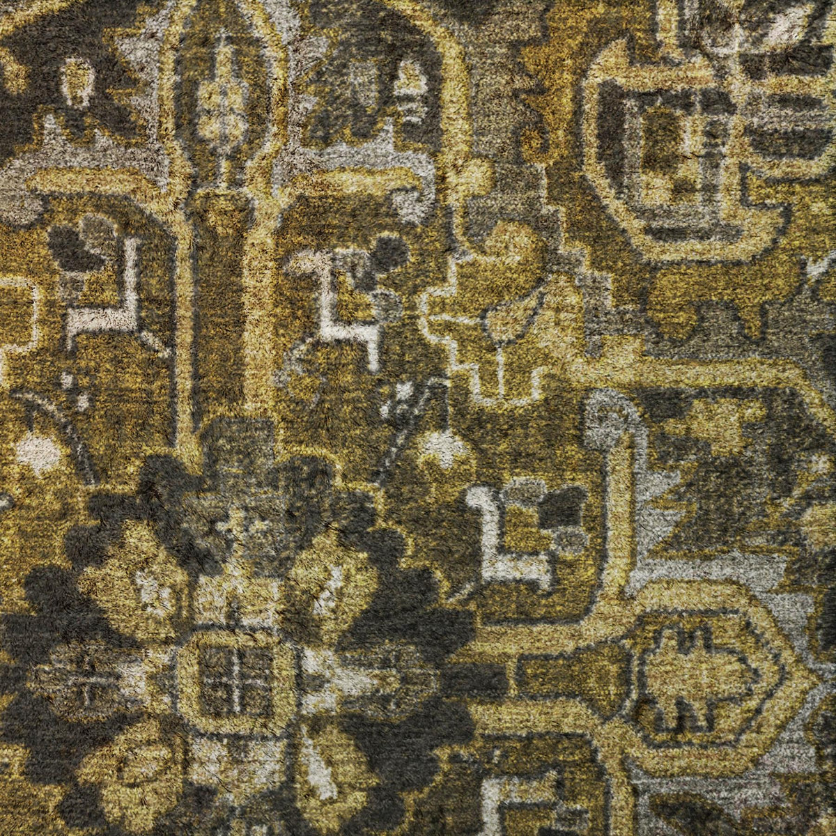 5' X 8' Brown And Chocolate Oriental Shag Washable Area Rug With UV Protection - HomeRoots - Flyclothing LLC