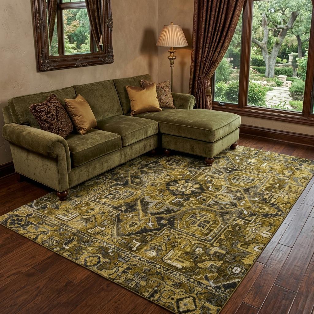 9' X 12' Brown And Chocolate Oriental Shag Washable Area Rug With UV Protection - HomeRoots - Flyclothing LLC