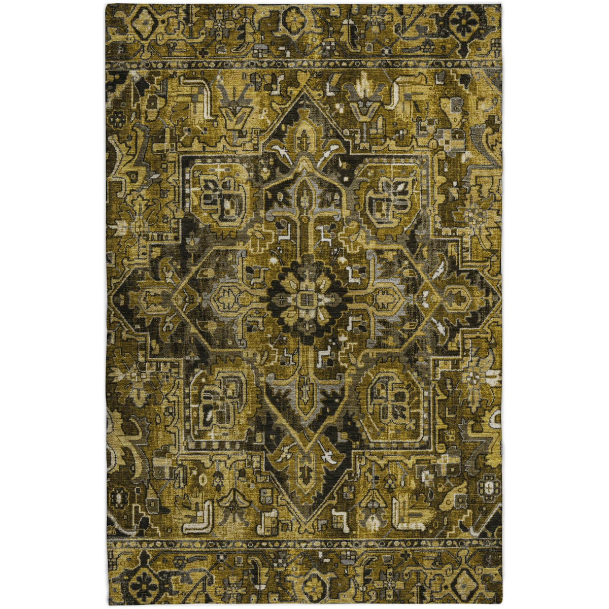 9' X 12' Brown And Chocolate Oriental Shag Washable Area Rug With UV Protection - HomeRoots - Flyclothing LLC