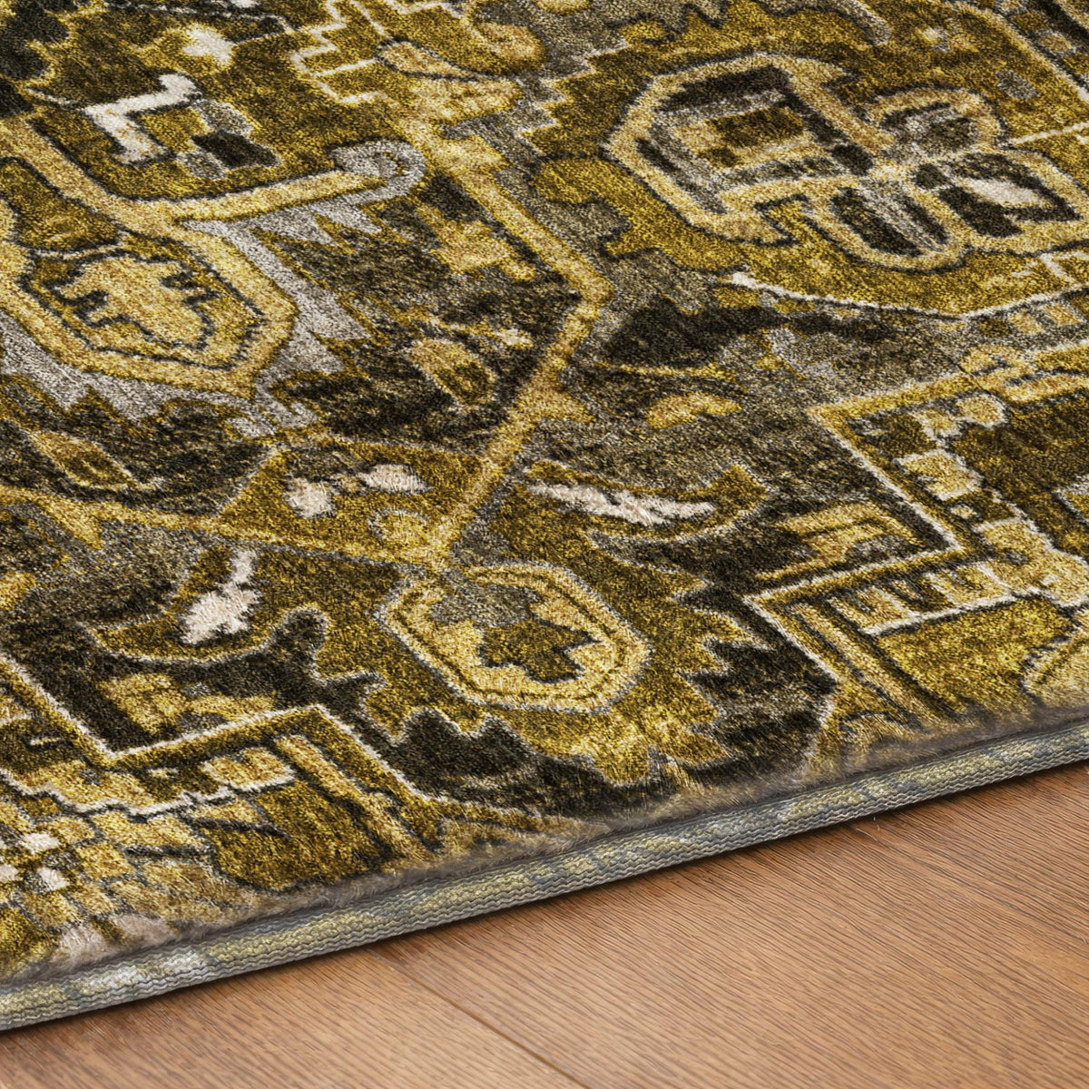 9' X 12' Brown And Chocolate Oriental Shag Washable Area Rug With UV Protection - HomeRoots - Flyclothing LLC