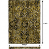 9' X 12' Brown And Chocolate Oriental Shag Washable Area Rug With UV Protection - HomeRoots - Flyclothing LLC