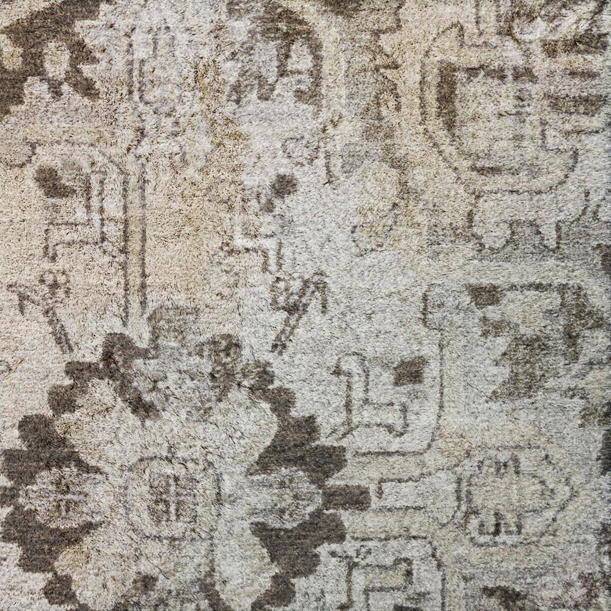 8' X 10' Ivory And Cream Oriental Shag Washable Area Rug With UV Protection - HomeRoots - Flyclothing LLC