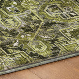10' X 14' Olive Green And Gray Oriental Shag Washable Area Rug With UV Protection - HomeRoots - Flyclothing LLC
