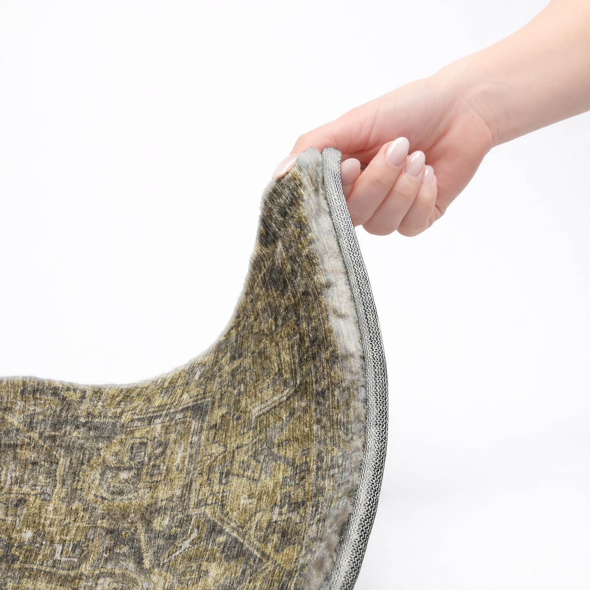 3' X 5' Chocolate And Gray Oriental Shag Washable Area Rug With UV Protection - HomeRoots - Flyclothing LLC