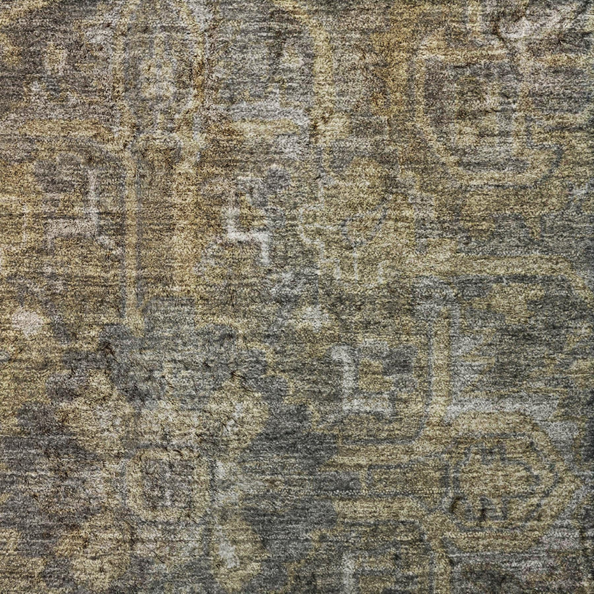 3' X 5' Chocolate And Gray Oriental Shag Washable Area Rug With UV Protection - HomeRoots - Flyclothing LLC