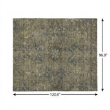 8' X 10' Chocolate And Gray Oriental Shag Washable Area Rug With UV Protection - HomeRoots - Flyclothing LLC