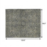 8' X 10' Brown And Beige Oriental Shag Washable Area Rug With UV Protection - HomeRoots - Flyclothing LLC