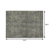 9' X 12' Brown And Beige Oriental Shag Washable Area Rug With UV Protection - HomeRoots - Flyclothing LLC