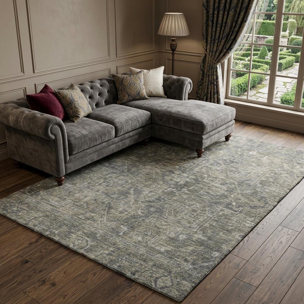 10' X 14' Brown And Beige Oriental Shag Washable Area Rug With UV Protection - HomeRoots - Flyclothing LLC