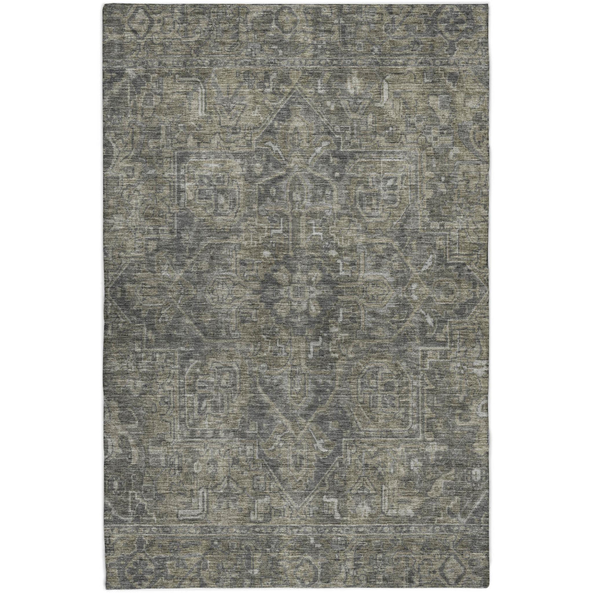 10' X 14' Brown And Beige Oriental Shag Washable Area Rug With UV Protection - HomeRoots - Flyclothing LLC