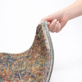 8' X 10' Red And Navy Blue Oriental Shag Washable Area Rug With UV Protection - HomeRoots - Flyclothing LLC