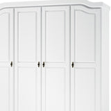 74" White Solid Wood Four Door Combo Dresser - HomeRoots - Flyclothing LLC