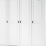 74" White Solid Wood Four Door Combo Dresser - HomeRoots - Flyclothing LLC