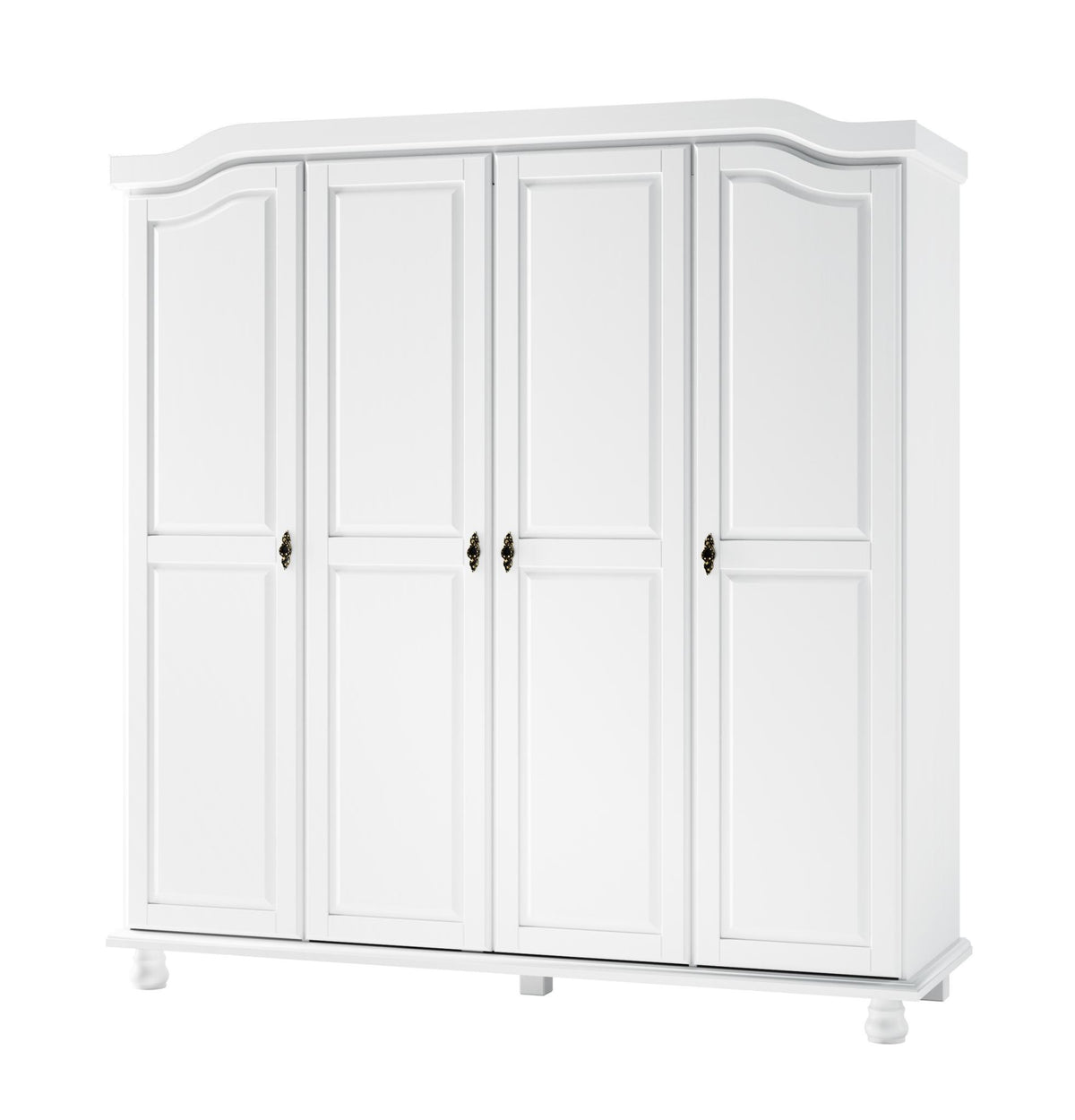74" White Solid Wood Four Door Combo Dresser - HomeRoots - Flyclothing LLC