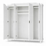 74" White Solid Wood Four Door Combo Dresser - HomeRoots - Flyclothing LLC