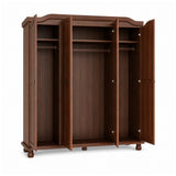 74" Coffee Solid Wood Four Door Combo Dresser - HomeRoots - Flyclothing LLC