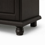 74" Espresso Solid Wood Four Door Combo Dresser - HomeRoots - Flyclothing LLC