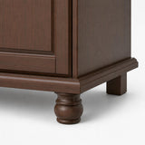 74" Coffee Solid Wood Mirrored Four Door Combo Dresser - HomeRoots - Flyclothing LLC