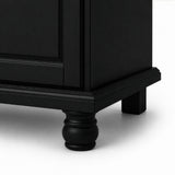 74" Black Solid Wood Mirrored Four Door Combo Dresser - HomeRoots - Flyclothing LLC