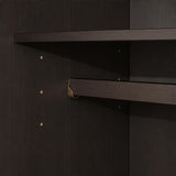 74" Espresso Solid Wood Mirrored Four Door Combo Dresser - HomeRoots - Flyclothing LLC