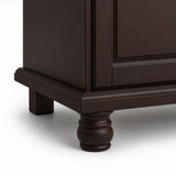 74" Dark Brown Solid Wood Four Door Combo Dresser - HomeRoots - Flyclothing LLC