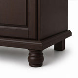 74" Dark Brown Solid Wood Four Door Combo Dresser - HomeRoots - Flyclothing LLC