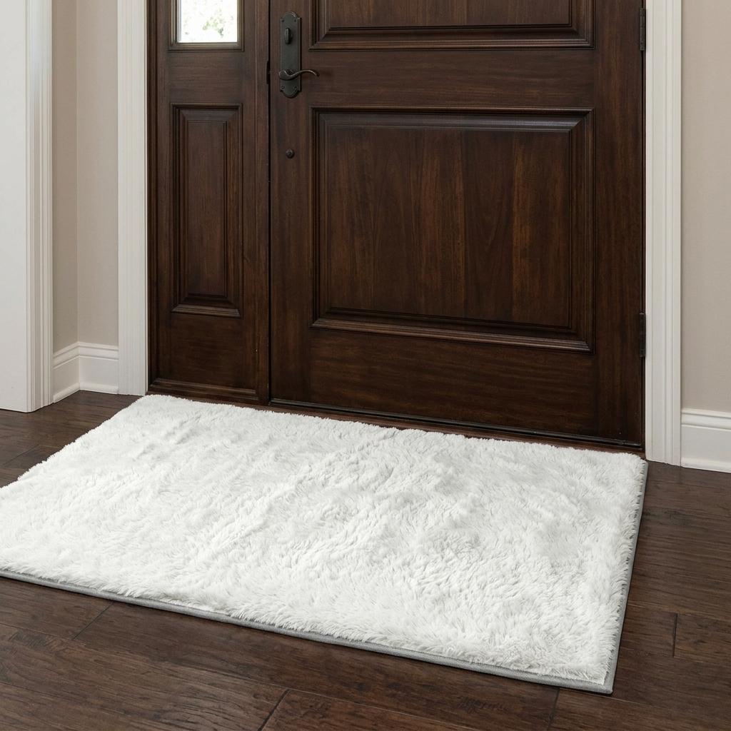 3' X 5' Beige And Cream Floral Vines Shag Washable Area Rug With UV Protection - HomeRoots - Flyclothing LLC
