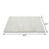 3' X 5' Beige And Cream Floral Vines Shag Washable Area Rug With UV Protection - HomeRoots - Flyclothing LLC