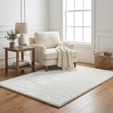 5' X 8' Beige And Cream Floral Vines Shag Washable Area Rug With UV Protection - HomeRoots - Flyclothing LLC
