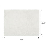 5' X 8' Beige And Cream Floral Vines Shag Washable Area Rug With UV Protection - HomeRoots - Flyclothing LLC